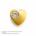 BRINCO PERFUR ADULTO CORAÇÃO CRISTAL DOURADO
