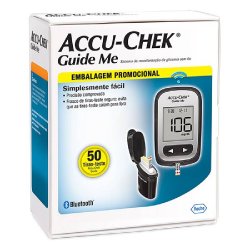 Kit Monitor De Glicemia Accu-chek Guide Me + 50 Tiras