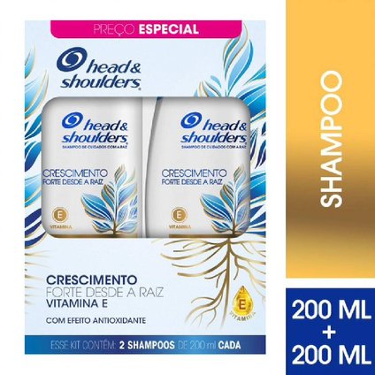 KIT HEAD  SHOULDERS FORÇA DA RAIZ SHAMPOO 200ML - 2 UNIDADES