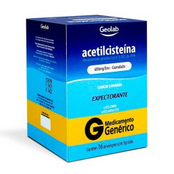 Acetilcisteina 600mg Com 16 Sachês 5g Geolab Genérico