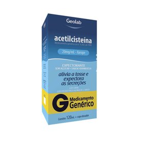 ACETILCISTEINA 20MG/ML 120ML GEOLAB GENÉRICO