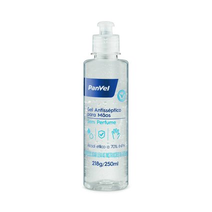 GEL ANTISSEPTICO PANVEL SEM FRAGRÂNCIA 250 ML