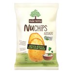 Chips De Batata Rústica Assado Orgânico Com Sour Cream Mãe Terra Nuchips Pacote 32g