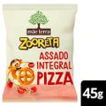 SALGADINHO DE MILHO E ARROZ INTEGRAL ASSADO ORGÂNICO PIZZA MÃE TERRA ZOORETA PACOTE 45G