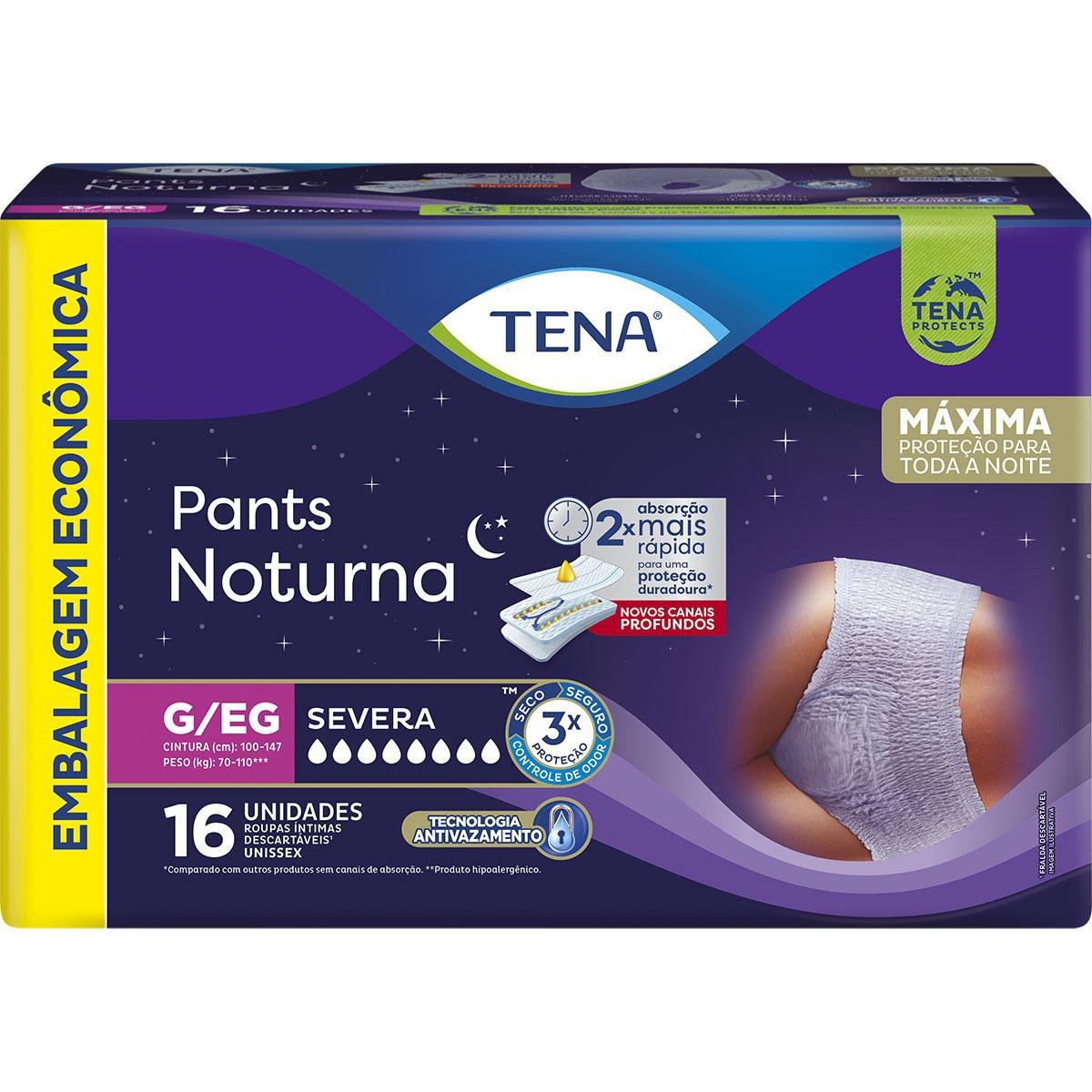 Roupa Íntima Tena Pants Noturna G/eg Com 16 Unidades