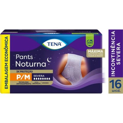 ROUPA ÍNTIMA TENA PANTS NOTURNA P/M 16 UNIDADES