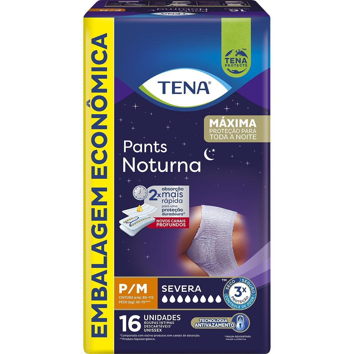Roupa Íntima Tena Pants Noturna P/m 16 Unidades