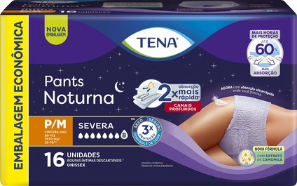 ROUPA ÍNTIMA TENA PANTS NOTURNA P/M 16 UNIDADES