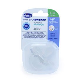 CHUPETA CHICCO PHYSIO FORMA SOFT NEUTRA 6 A 16 MESES COM 1 UNIDADE