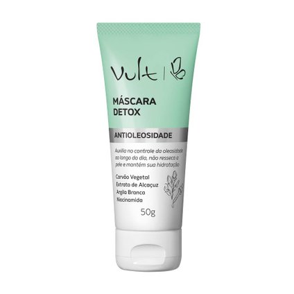 MÁSCARA FACIAL VULT DETOX ANTIOLEOSIDADE 50G