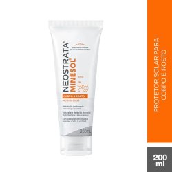 Protetor Solar Facial Minesol Corpo E Rosto Fps70 200ml