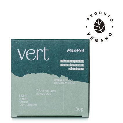 SHAMPOO EM BARRA DETOX PANVEL VERT 80G