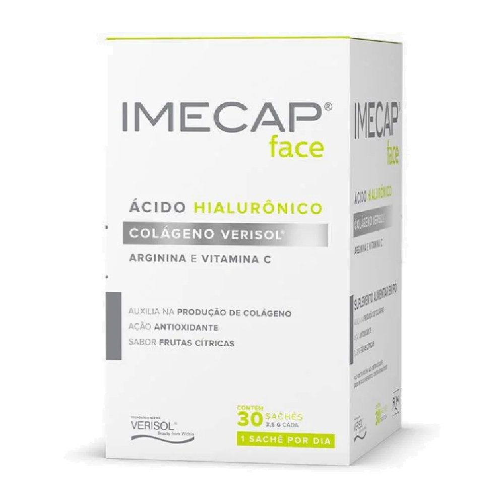 Imecap Face Colágeno Hidrolisado Verisol E Ácido Hialurônico 30 Sachês