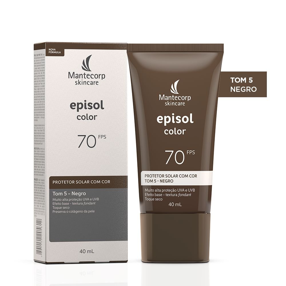 Protetor Solar Episol Color Tom 5 Negro Fps 70 40ml