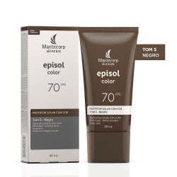 Protetor Solar Facial Episol Color Tom 5 Negro Fps 70 40ml