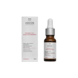 SÉRUM FACIAL ANTI-IDADE ADCOS VITAMINA C 15 + ÁCIDO HIALURÔNICO 15ML