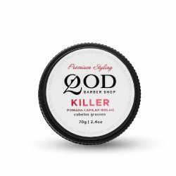 Pomada Modeladora Capilar Qod Barber Shop Killer Brilho 70g
