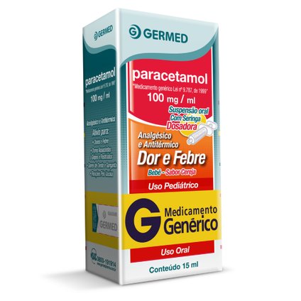 PARACETAMOL 100MG/ML 15ML + SERINGA GERMED GENÉRICO