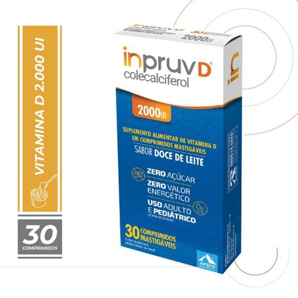 INPRUV D 2.000UI - 30 COMPRIMIDOS MASTIGÁVEIS