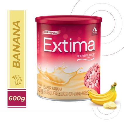 SUPLEMENTO ALIMENTAR EXTIMA COLÁGENO SABOR BANANA LATA 600GR APSEN