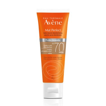 PROTETOR SOLAR AVENE MAT PERFECT FLUIDO CLAREADOR COR MÉDIA FPS 70 40G