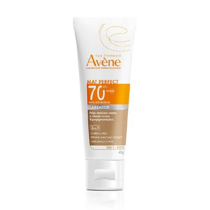 PROTETOR SOLAR AVÈNE MAT PERFECT FLUIDO CLAREADOR COR MÉDIA FPS 70 40G