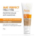 PROTETOR SOLAR AVENE MAT PERFECT FLUIDO CLAREADOR COR MÉDIA FPS 70 40G