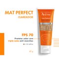 PROTETOR SOLAR AVENE MAT PERFECT FLUIDO CLAREADOR COR MÉDIA FPS 70 40G