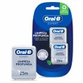 FIO DENTAL ORAL-B PRO SAÚDE 25M COM 2 UNIDADES