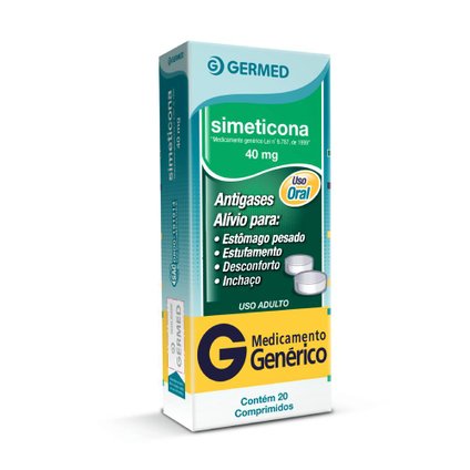SIMETICONA 40MG 20 COMPRIMIDOS  GERMED GENERICO