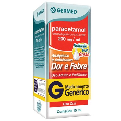 PARACETAMOL 200MG/ML GOTAS 15ML GERMED GENÉRICO