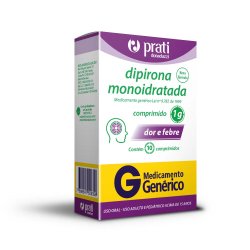 Dipirona Monoidratada 1g 10 Comprimidos Prati Genérico