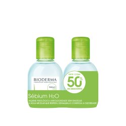 Kit Água Micelar Bioderma Sebium H20 100ml + 100ml Com 50% De Desconto