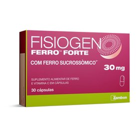 FISIOGEN FERRO FORTE 30MG 30 CÁPSULAS
