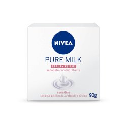 Sabonete Em Barra Nivea Pure Milk Sensitive 90g