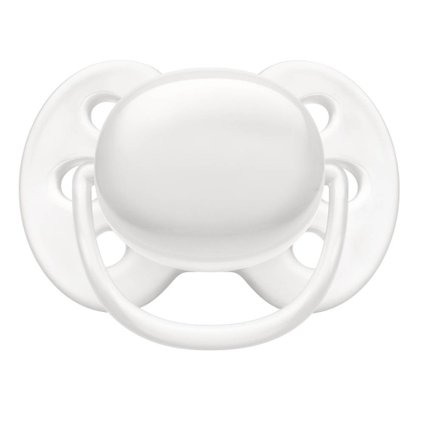 CHUPETA AVENT ULTRA SOFT BRANCA LISA 0-6M 1 UNIDADE