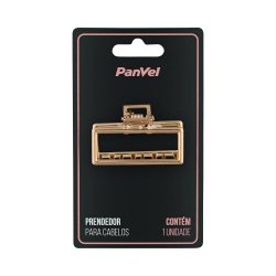 Piranha Para Cabelo Metal Dourado Tamanho P Panvel Acessórios