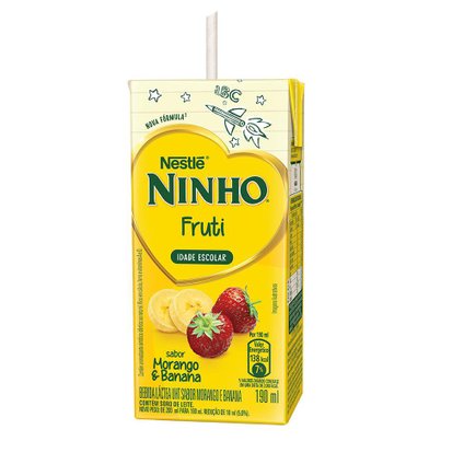 BEBIDA LÁCTEA NINHO FRUTI MORANGO E BANANA 190ML