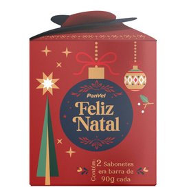 SABONETE EM BARRA DUO PANVEL FELIZ NATAL COM 90G CADA