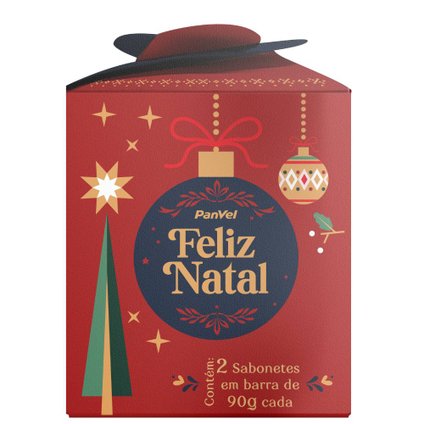 SABONETE EM BARRA DUO PANVEL FELIZ NATAL COM 90G CADA