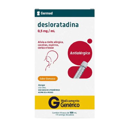 DESLORATADINA 0,5MG/ML XAROPE 100ML GERMED GENERICO