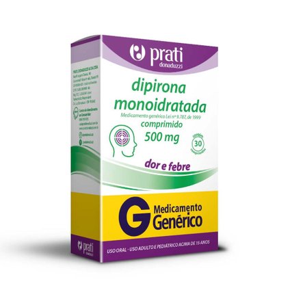 DIPIRONA 500MG 30 COMPRIMIDOS PRATI GENERICO