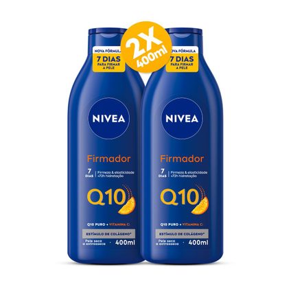KIT LOÇÃO HIDRATANTE CORPORAL NIVEA FIRMADOR Q10 + VITAMINA C 400ML - 2 UNIDADES
