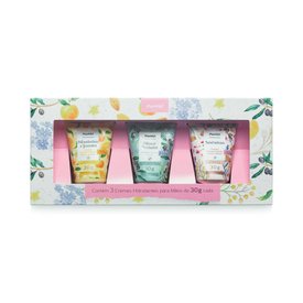 KIT PANVEL COM 3 CREMES HIDRATANTES PARA MÃOS SORTIDO 30G CADA