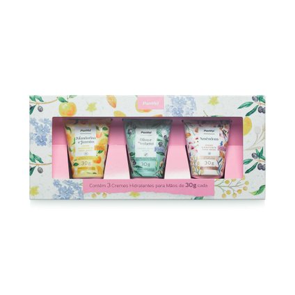 KIT PANVEL COM 3 CREMES HIDRATANTES PARA MÃOS SORTIDO 30G CADA
