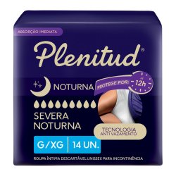 Roupa Íntima Plenitud Noturna Máxima Absorção G/xg 14 Unidades