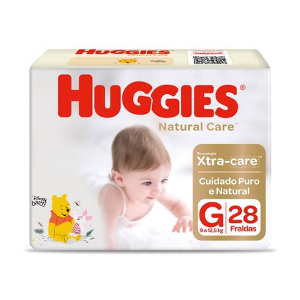 FRALDA HUGGIES NATURAL CARE G 28 UNIDADES