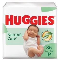 Fralda Huggies Premium Natural Care P 36 Unidades