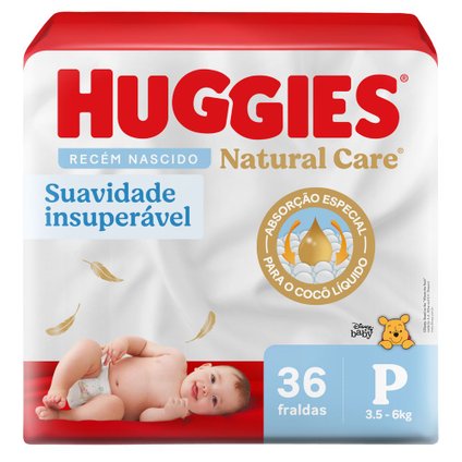 FRALDA HUGGIES NATURAL CARE P COM 36 UNIDADES