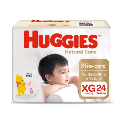 FRALDA HUGGIES NATURAL CARE XG 24 UNIDADES